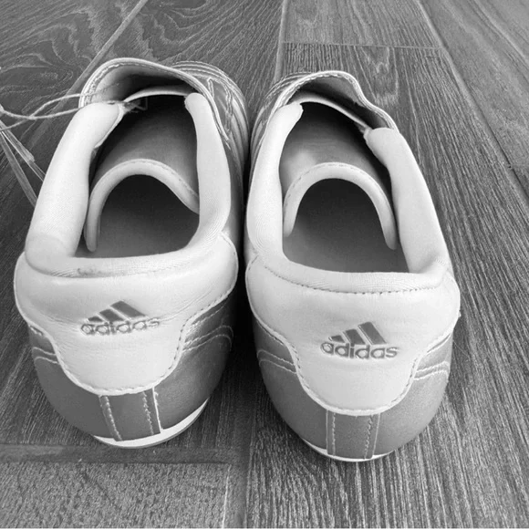 Adidas Taekwondo Metallic Silver with Ivory Stripes Athletic Shoes size 6.5 - Picture 12 of 15